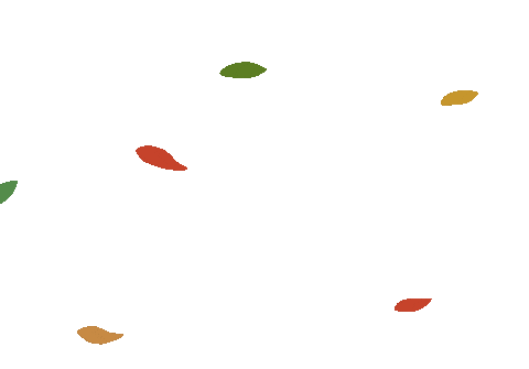 Decorative animated leaves